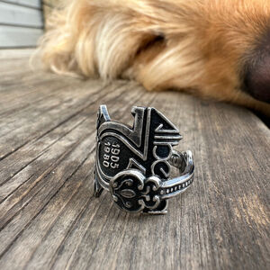 Upcycled Vintage‎ 1980 Alberta 75th Canada Souvenir Ring 8.75